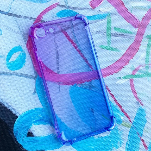 iPhone 7/8 Case Purple Blue Ombre Style Cover NEW - Picture 3 of 6